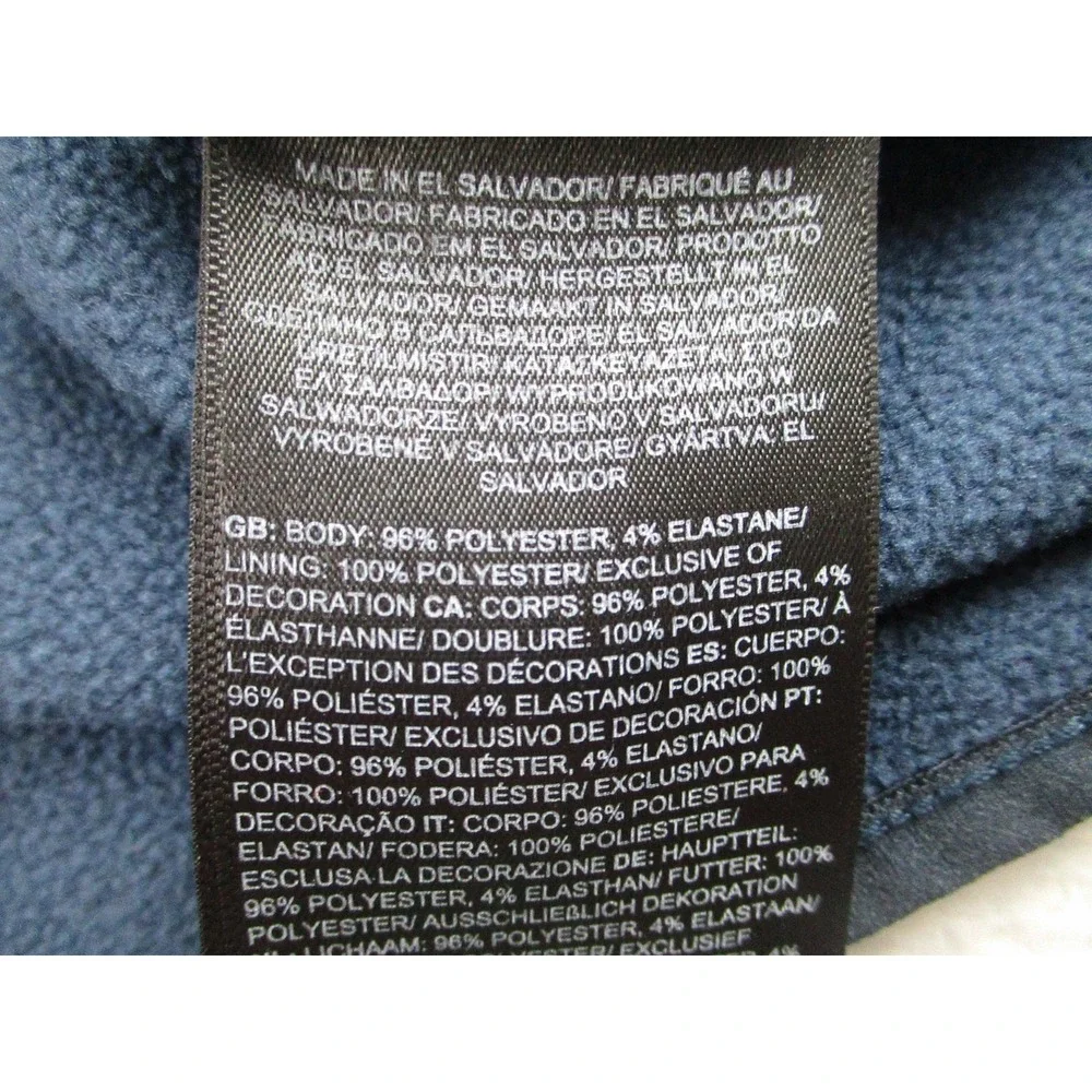 North Face Pullover Mens Large Blue‎ NSW Embroidered 1/4 Zip Fleece Outdoor L